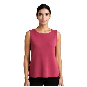 Sleeveless lightweight knit sweater tank / polished workwear top – women’s